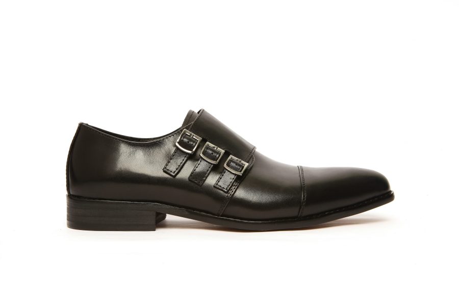 Zapato cuero negro con hebilla 0956-37 - Imagen 2