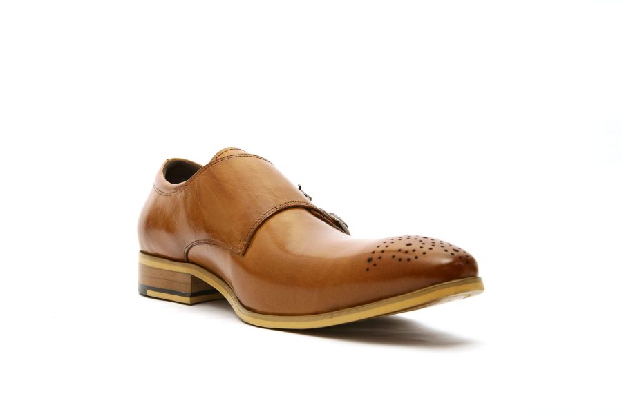 Zapato cuero cafe con hebilla 216-1 - Imagen 3