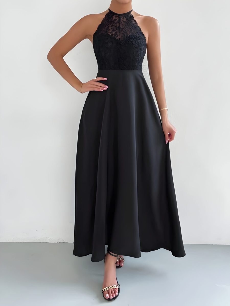 Vestido Halter Negro