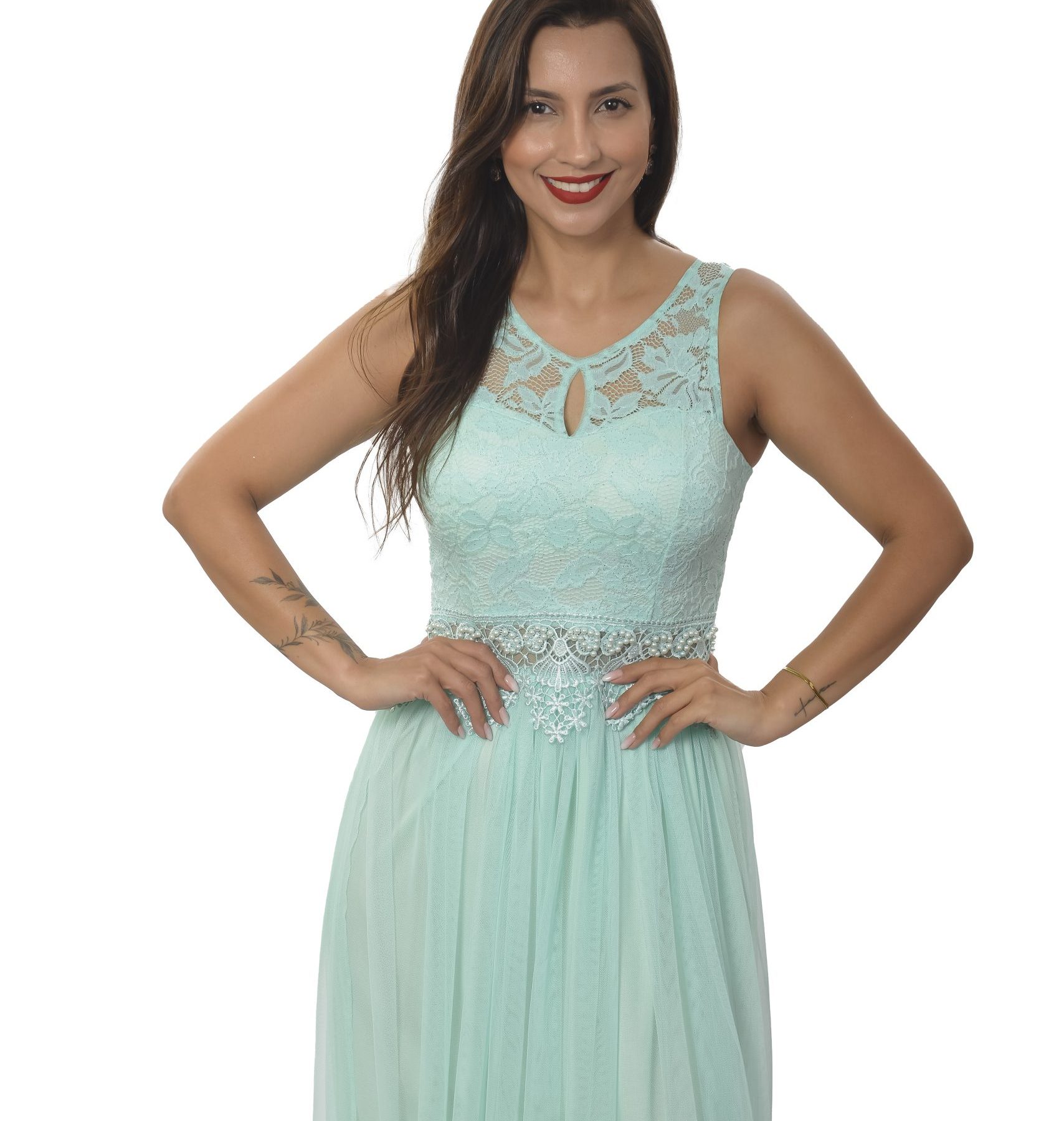 Vestido Isa Turquesa